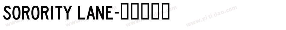 Sorority Lane字体转换